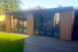 The exterior of a garden studio in Bristol