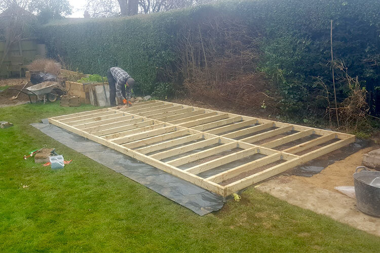Building the foundations of a Garden Office in Bristol